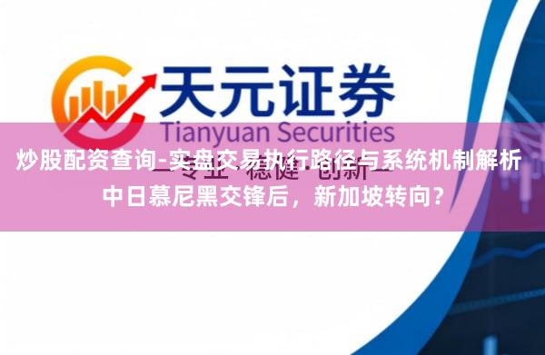 炒股配资查询-实盘交易执行路径与系统机制解析 中日慕尼黑交锋后，新加坡转向？