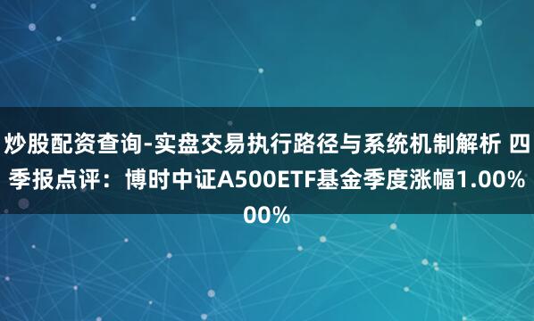炒股配资查询-实盘交易执行路径与系统机制解析 四季报点评:博时中证A500ETF基金季度涨幅1.00%