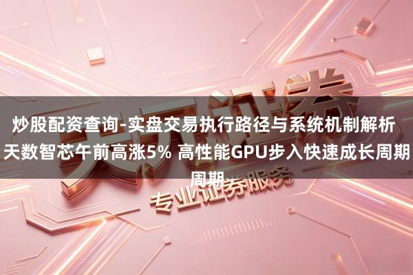 炒股配资查询-实盘交易执行路径与系统机制解析 天数智芯午前高涨5% 高性能GPU步入快速成长周期